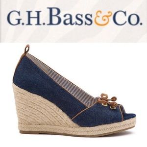 G.H Bass & Co Slip on Heel - Blue Denim